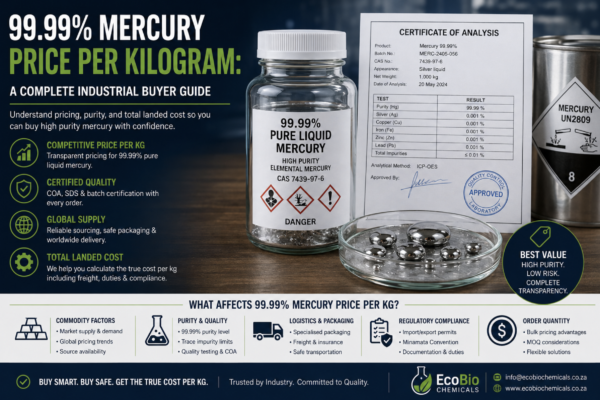 99.99% Mercury Price Per kg