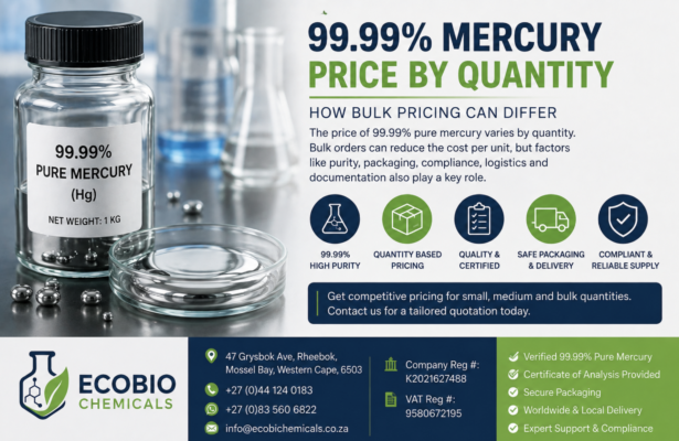 99.99% Mercury Price by Quantity