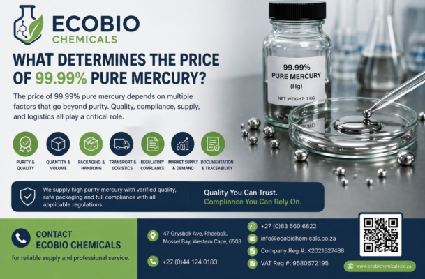 99.99% pure mercury